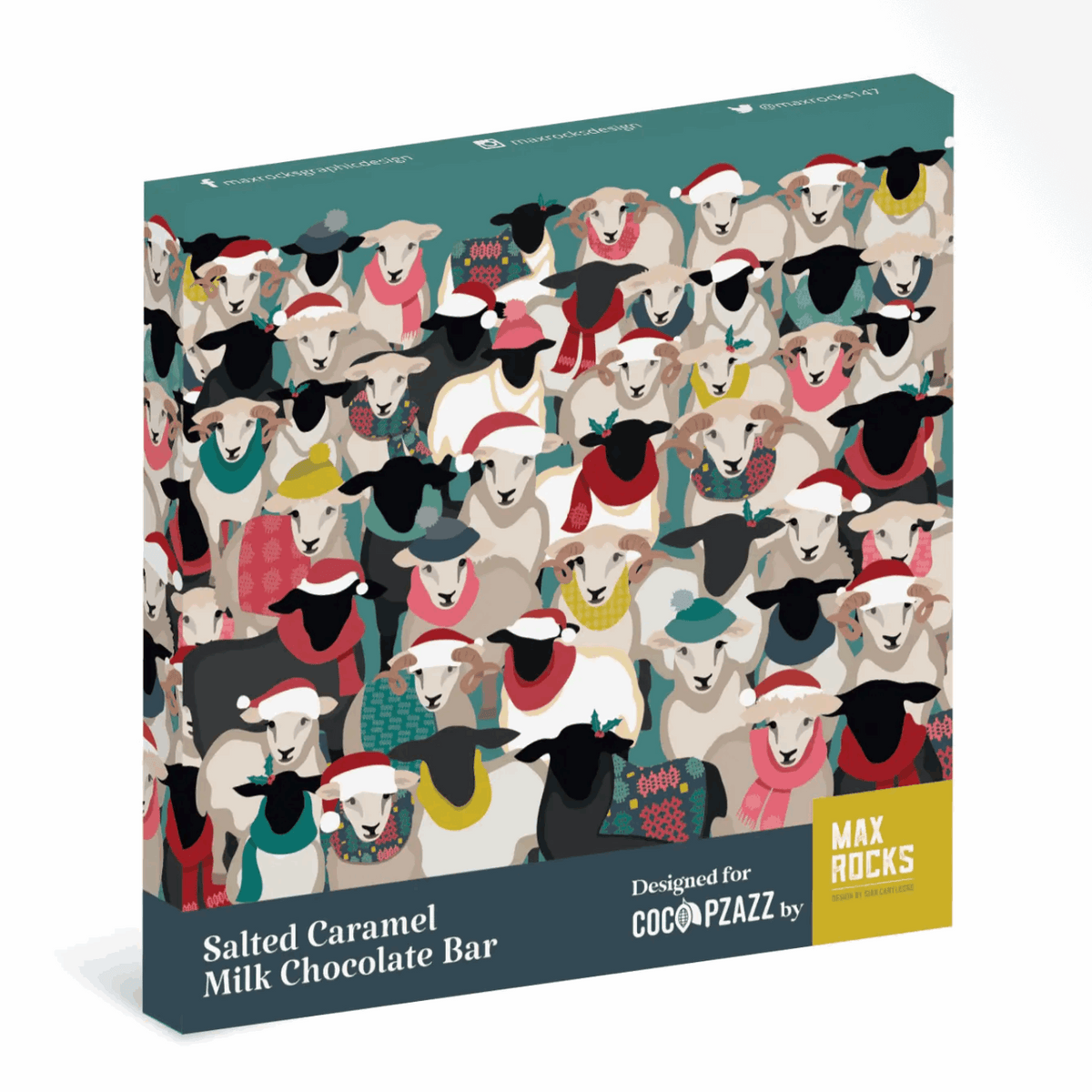 Christmas salted caramel milk chocolte bar