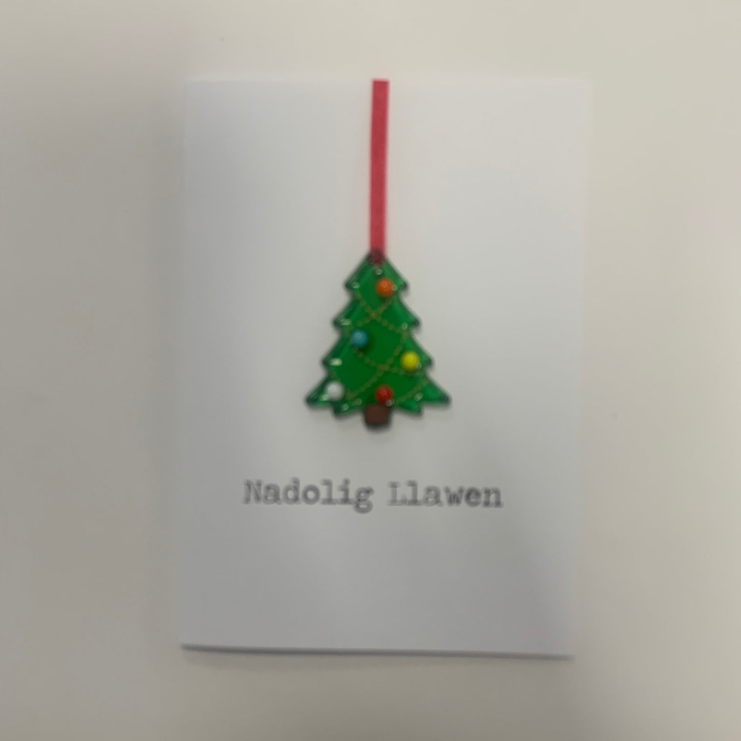 Christmas tree decoration card
