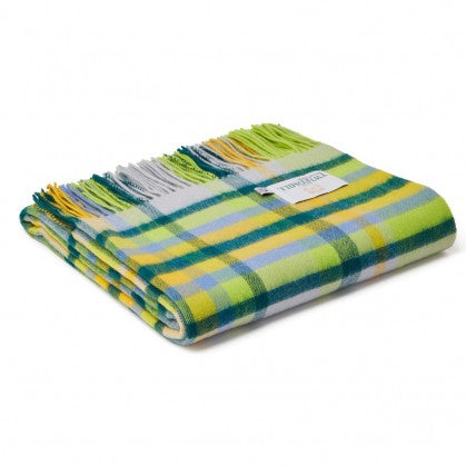 Citrus lambswool throw. | Gifts of Wales