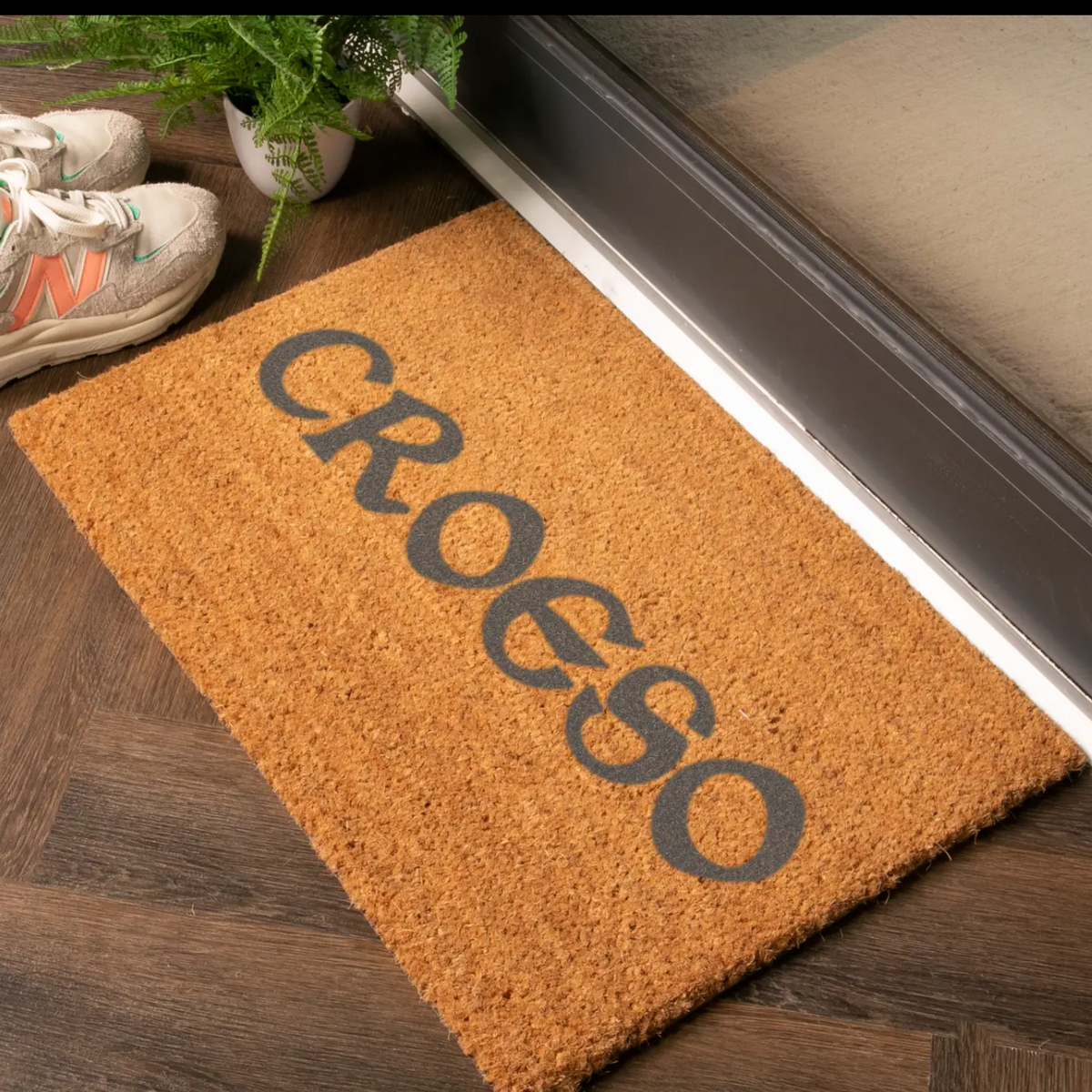 Coir croeso door mat