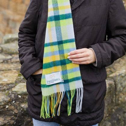 Extra wide citrus lambswool scarf - Gifts of Wales