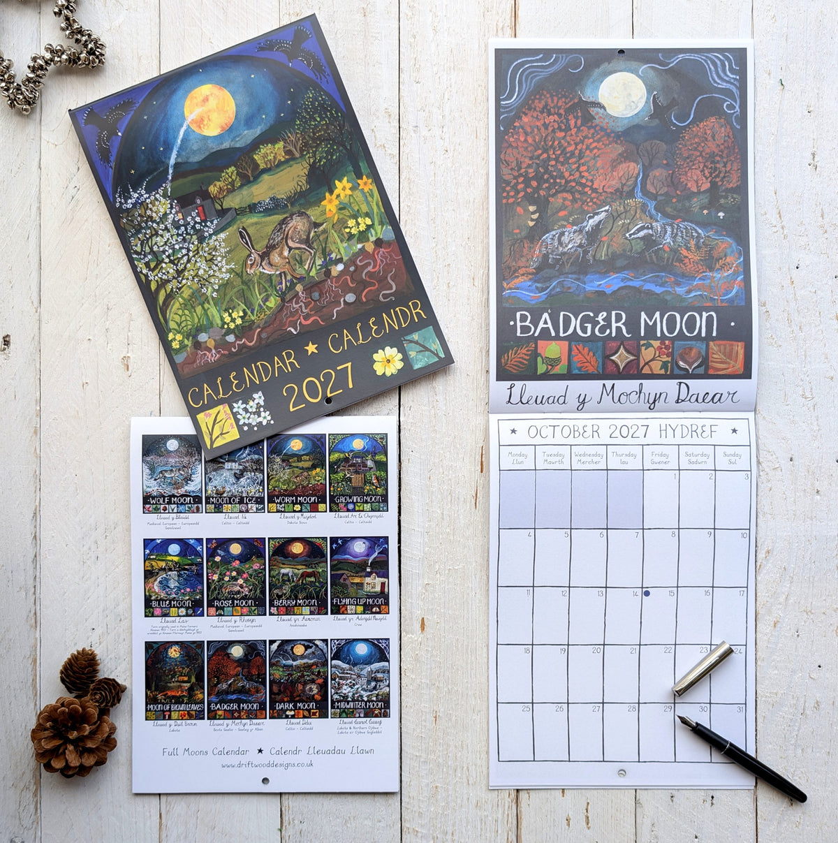 Full moons 2027 bilingual calendar