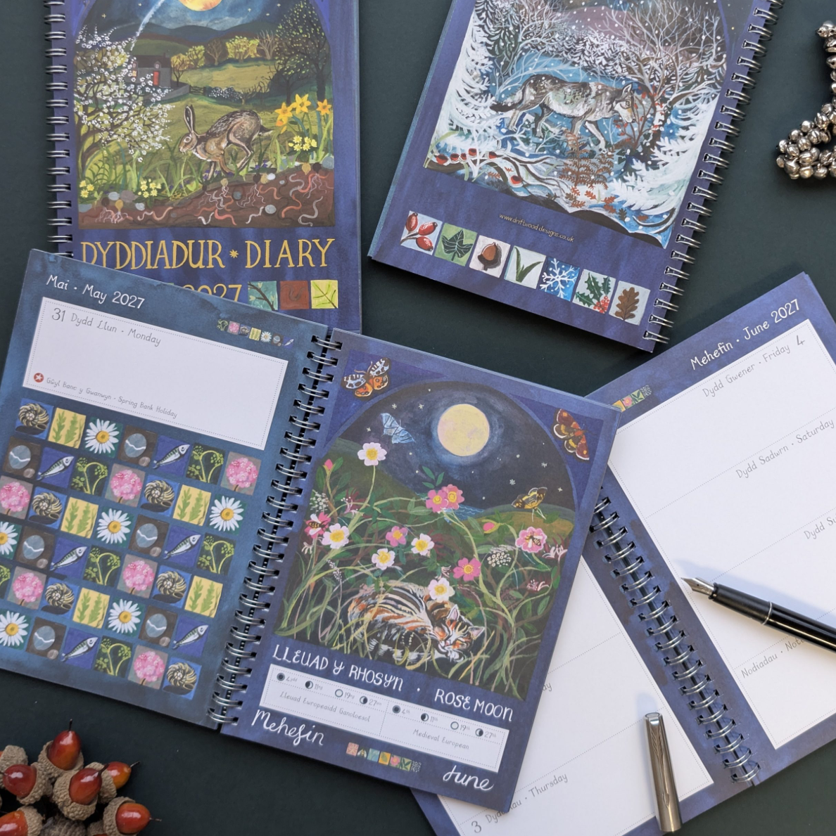 Full moons 2027 spiral bound diary