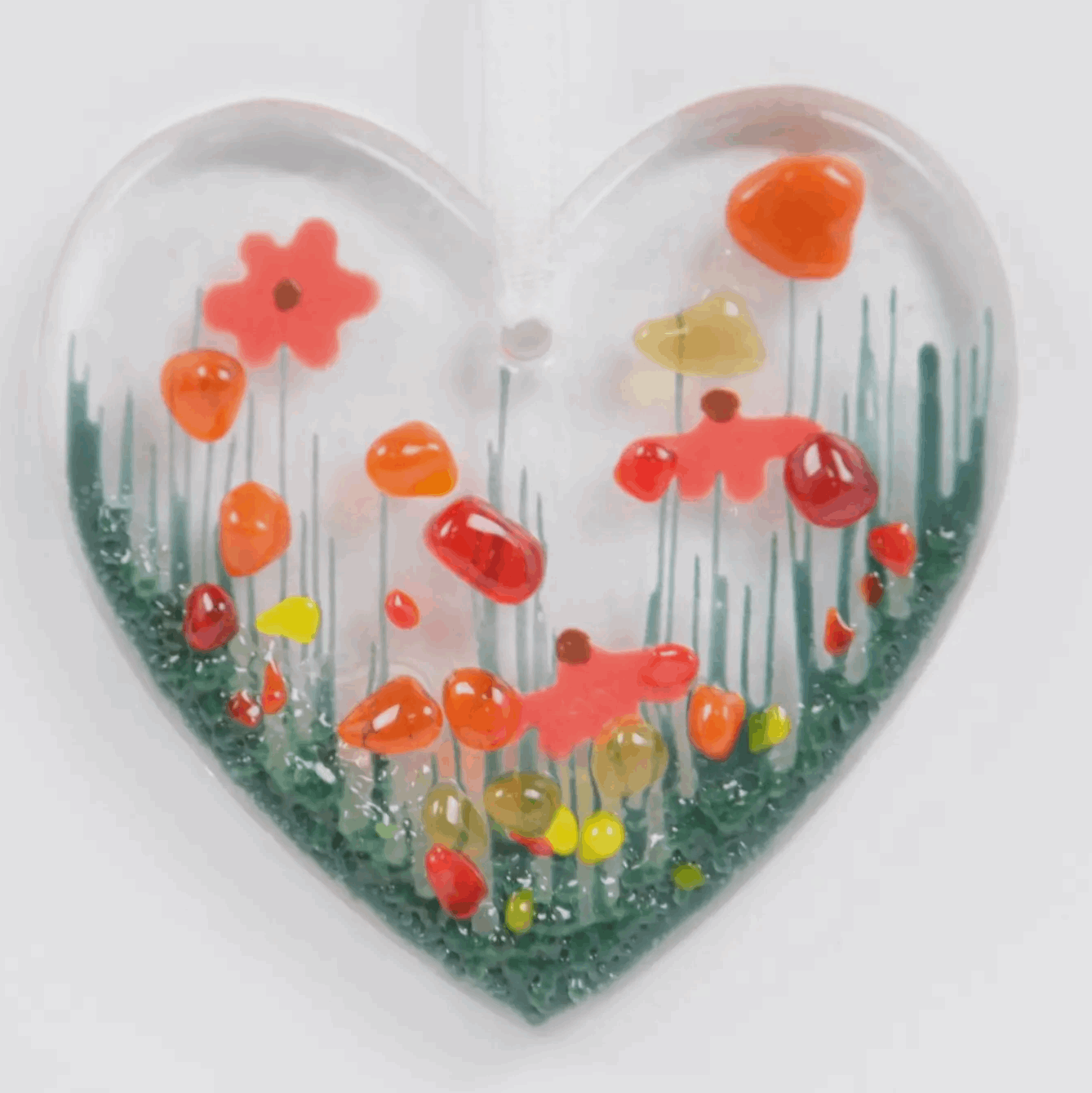 Gerbera glass heart