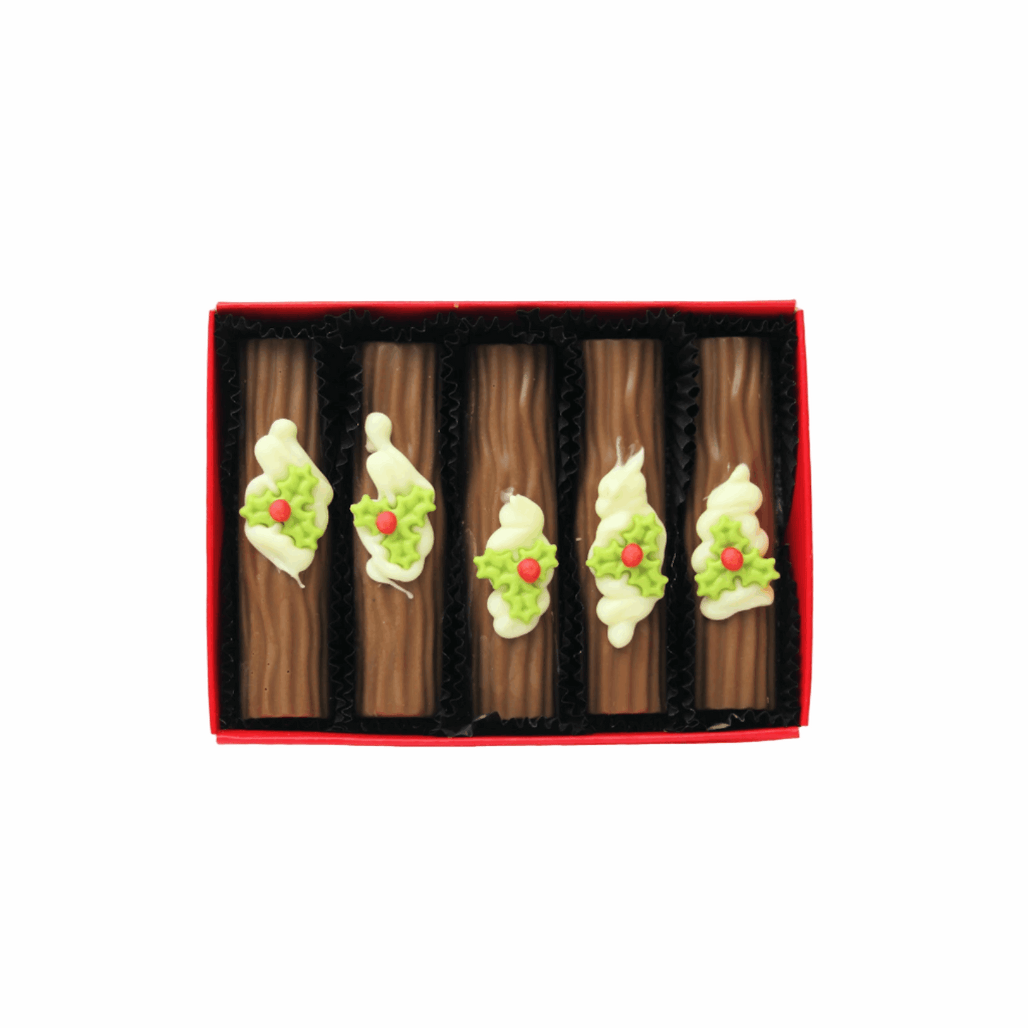 Handcrafted Christmas yule logs