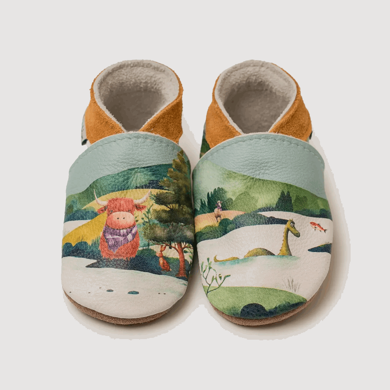 Highland cow baby shoes
