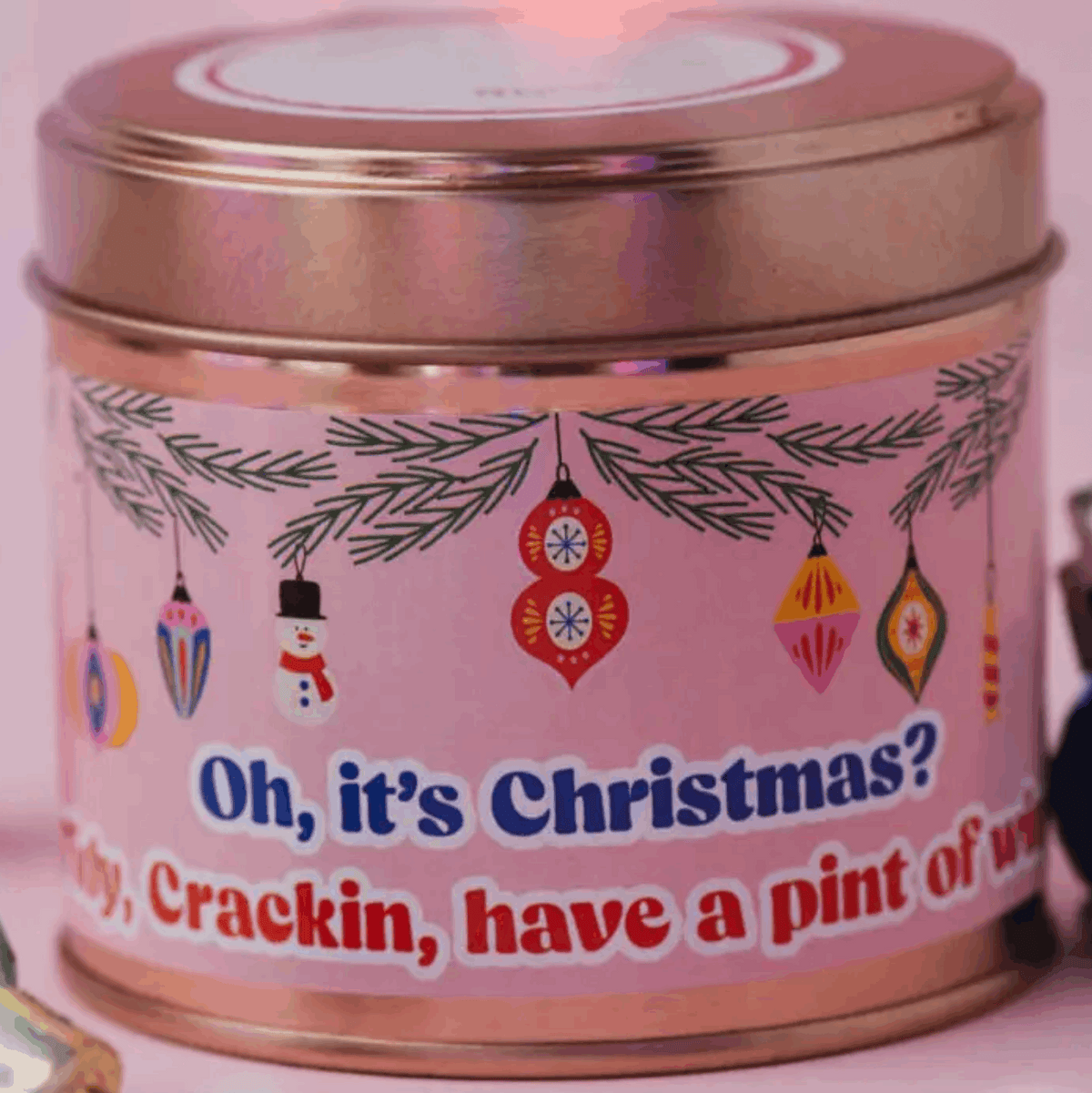 Oh it’s Christmas? Candle in a tin