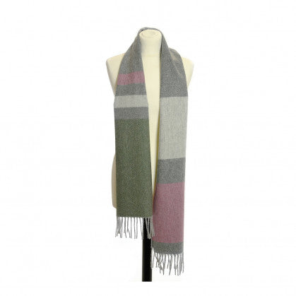 Pink and grey scarf