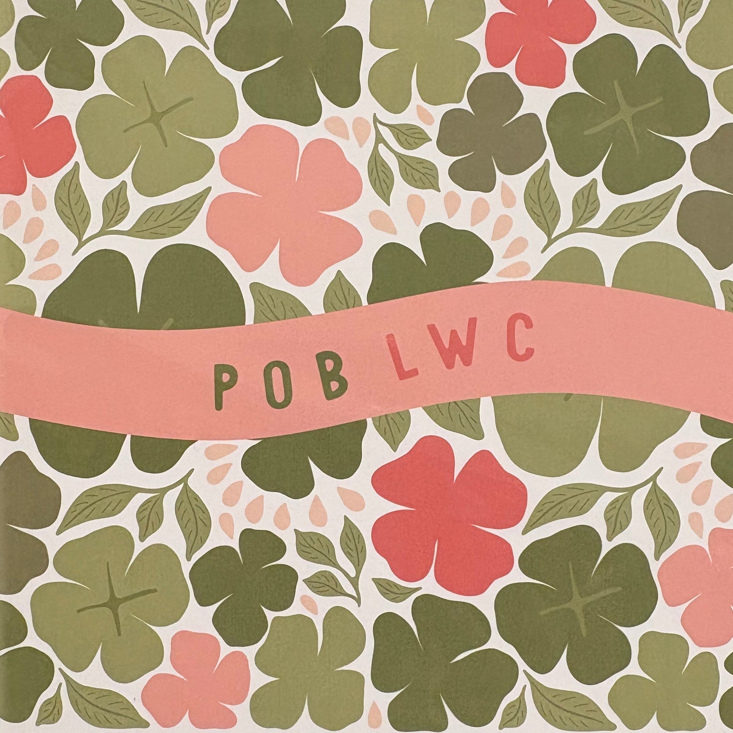 Pob lwc lucky clover card