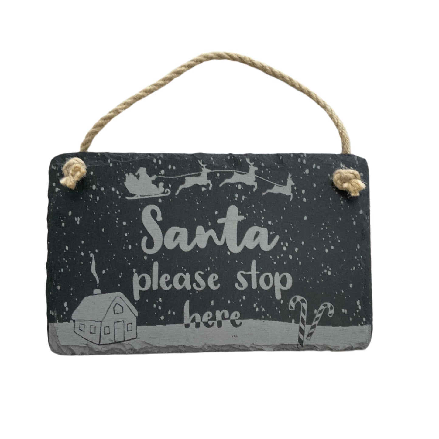 Santa please stop here sign | Gifts of Wales