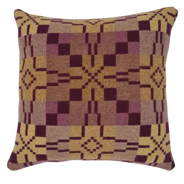 Vintage star plum cushion Reverse