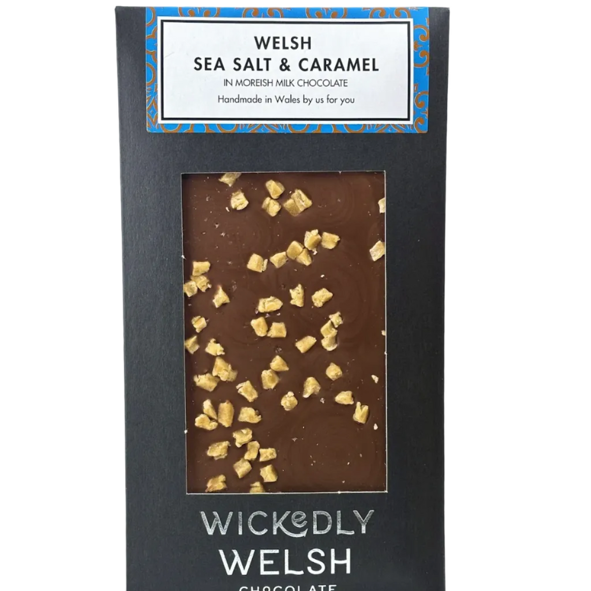Welsh sea salt and milk chocolate bar