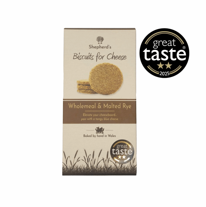 Wholemeal and malted rye biscuits