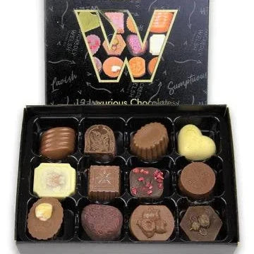 Wickedly Welsh 12 handmade chocolate gift box - Gifts of Wales