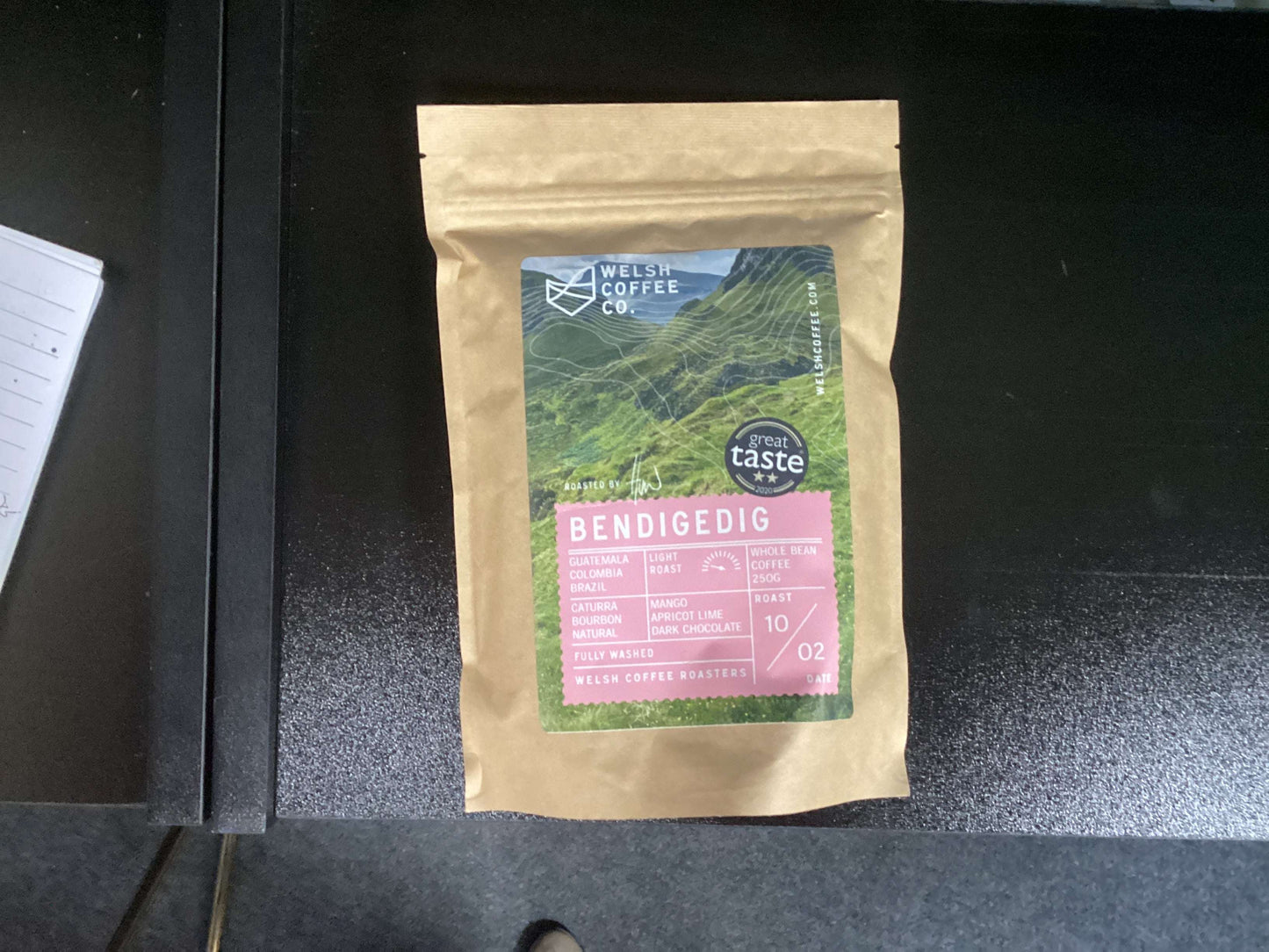 Bendigedig light roast coffee