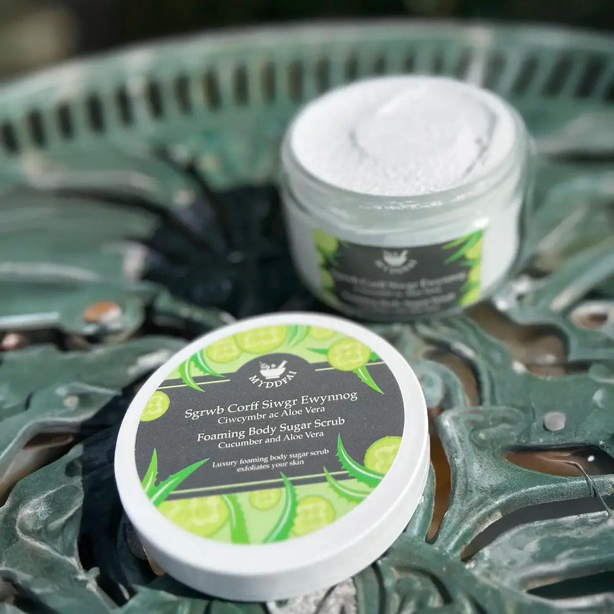 Cucumber and aloe vera foaming body scrub