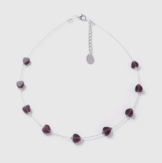 Amethyst heart necklace 