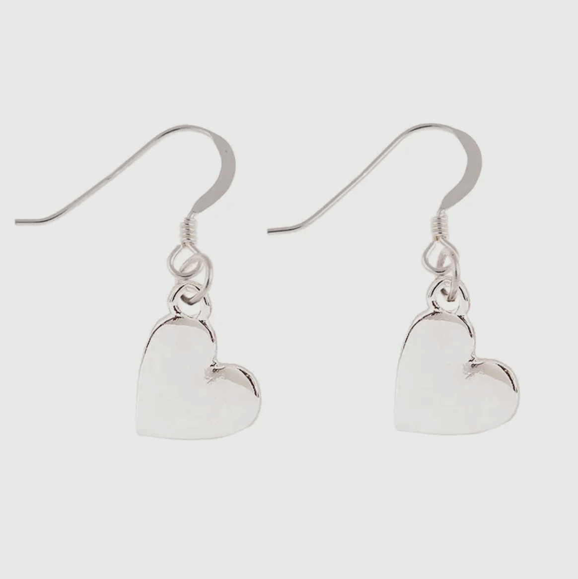 Angled heart earrings