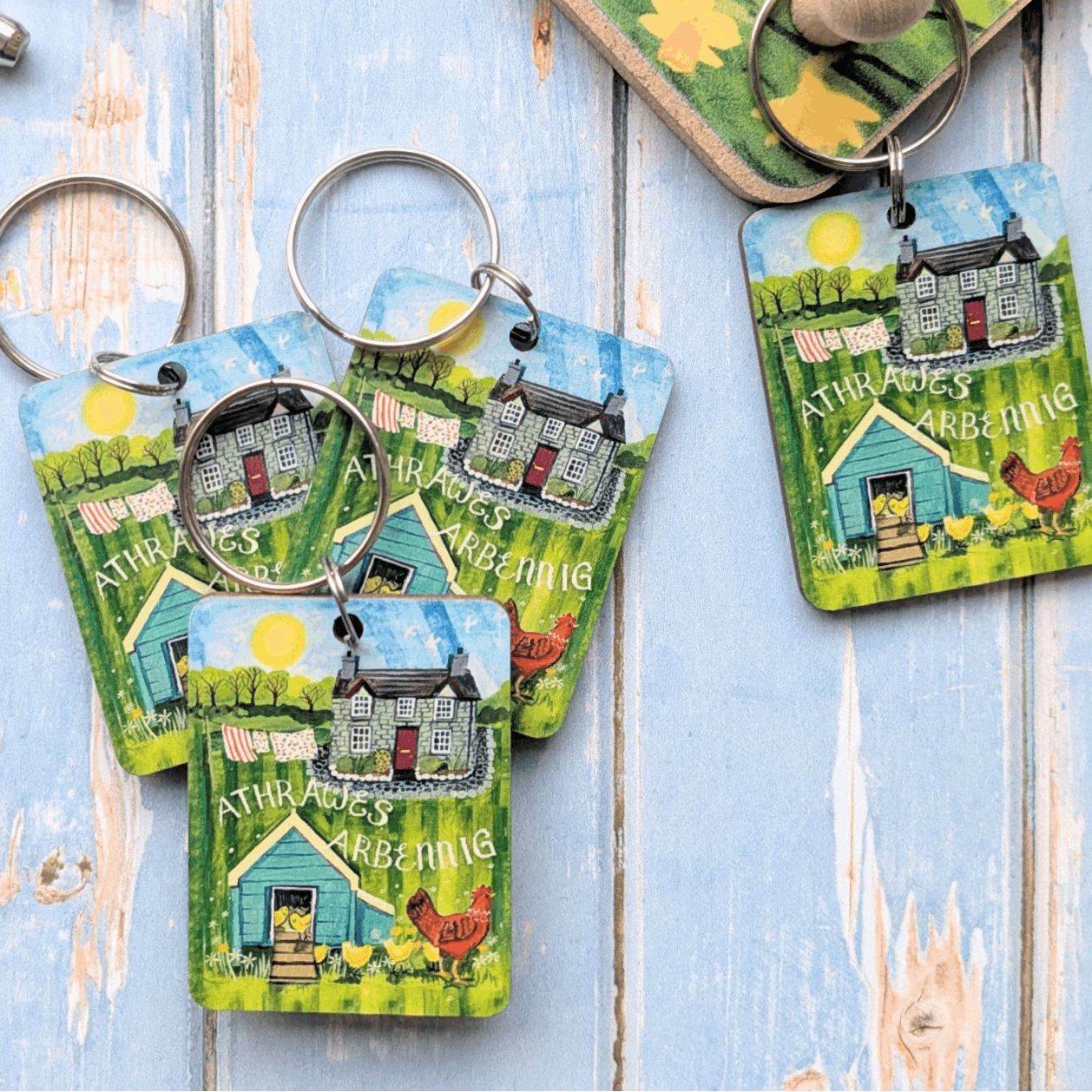 Athrawes chicken keyring