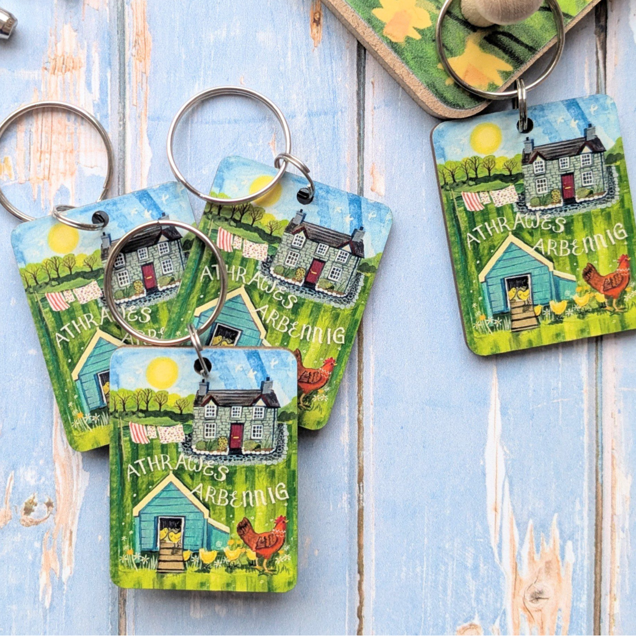 Athrawes chicken keyring