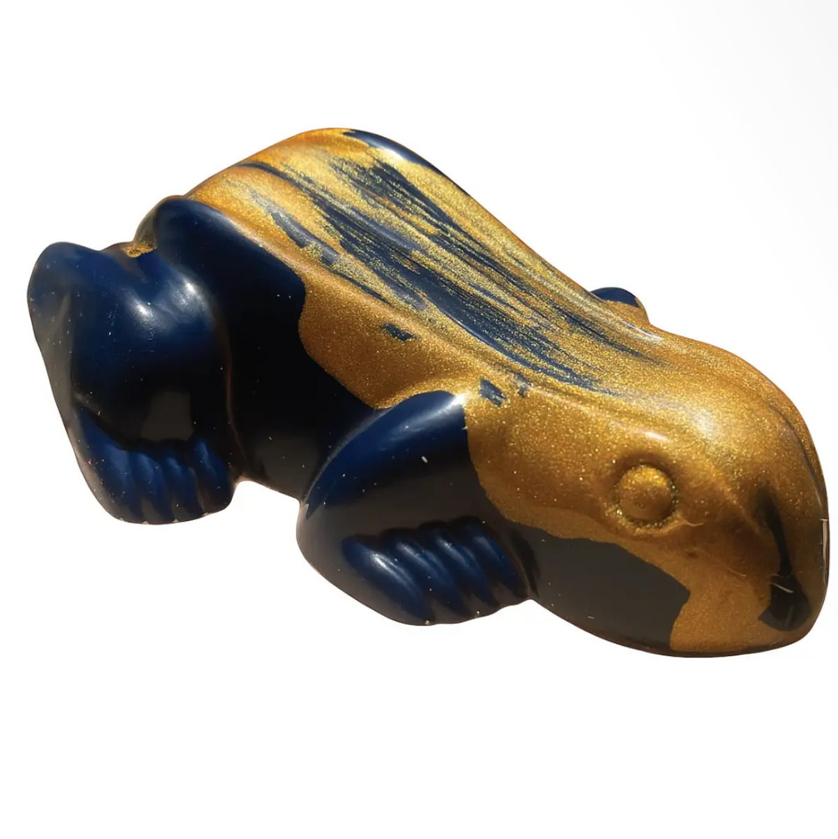 Blue and gold dark Chocolate frog 