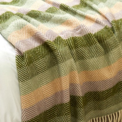 Botanical stripe throw