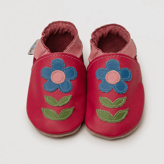Briony raspberry baby shoes 