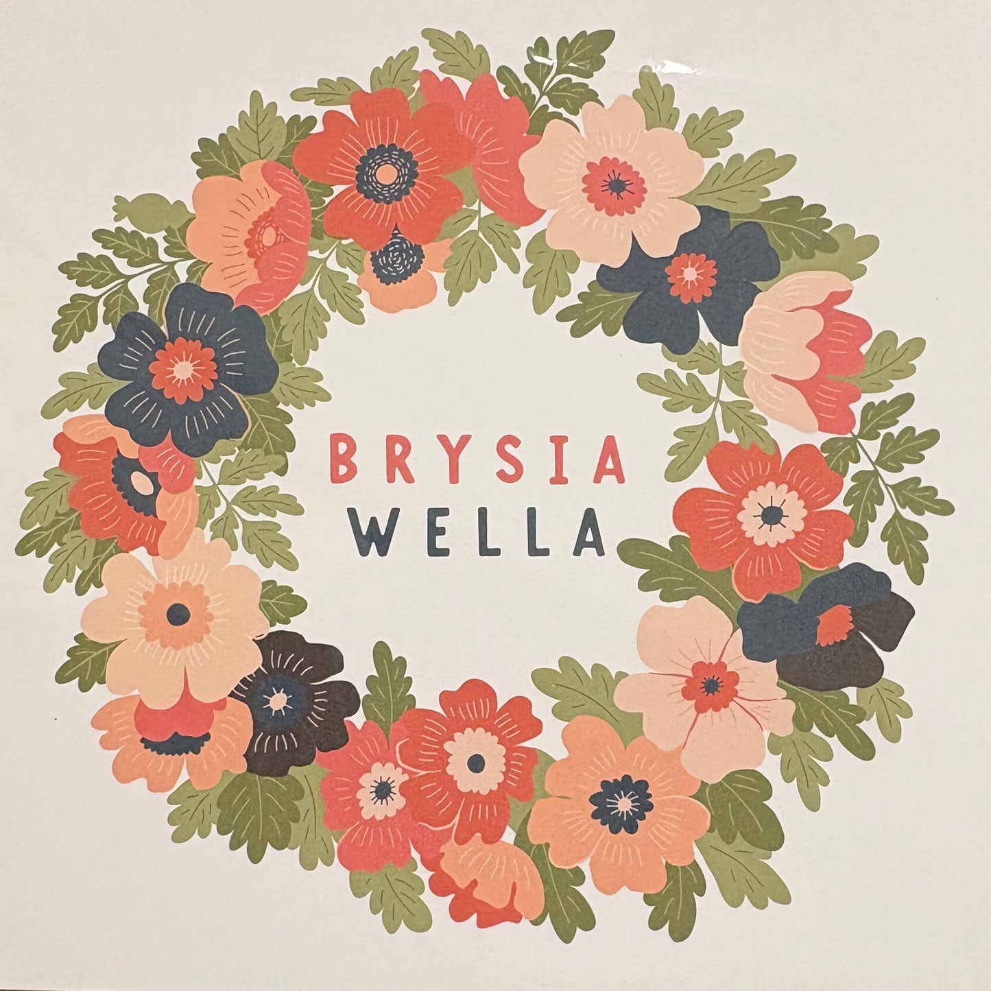 Brysia wella floral wreath card