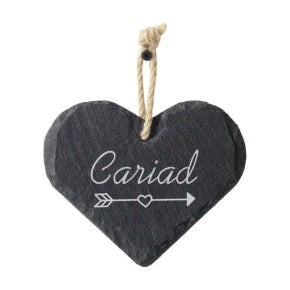 Cariad Welsh slate heart | Gifts of Wales