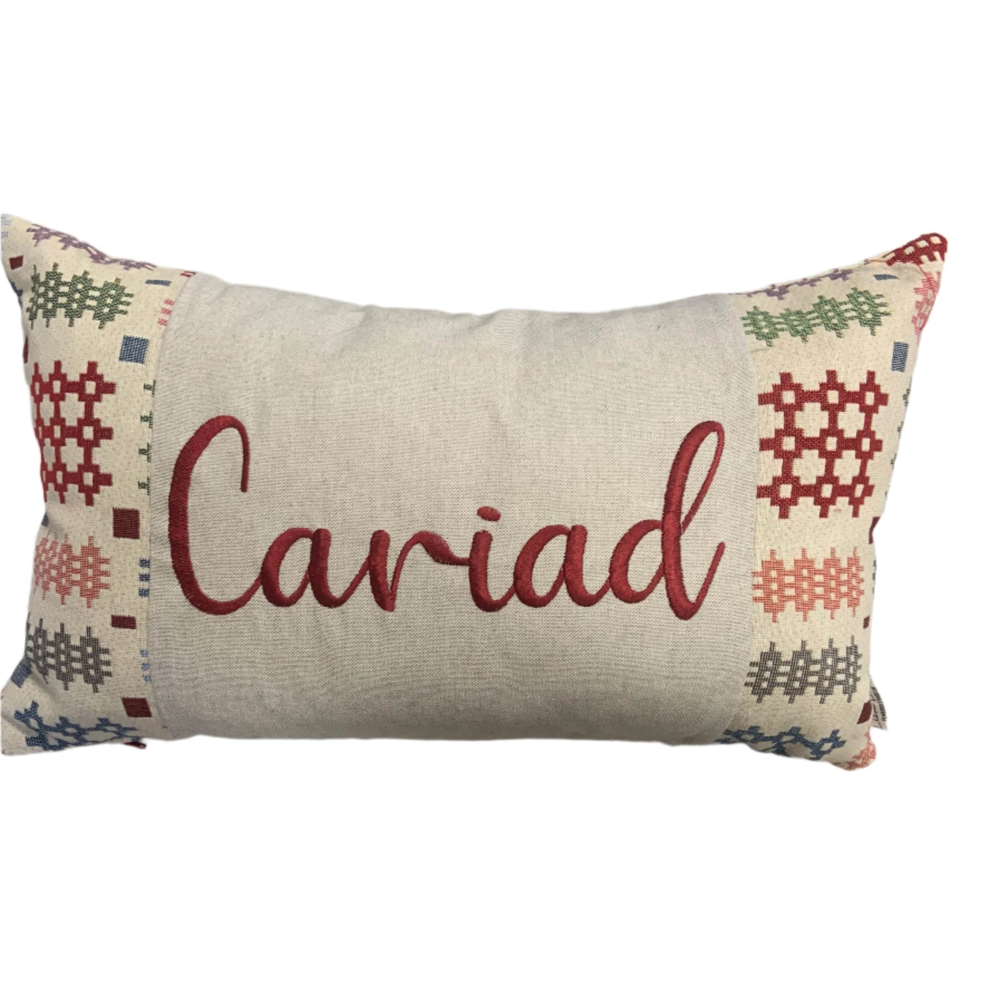 Cariad Welsh tapestry design cushion