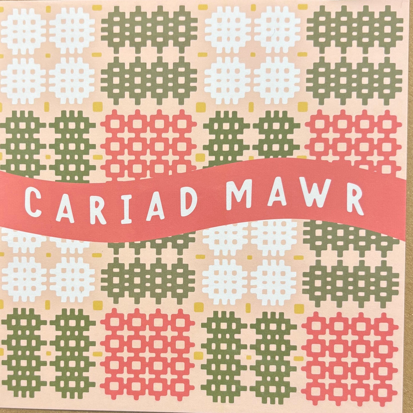 Cariad mawr greetings card