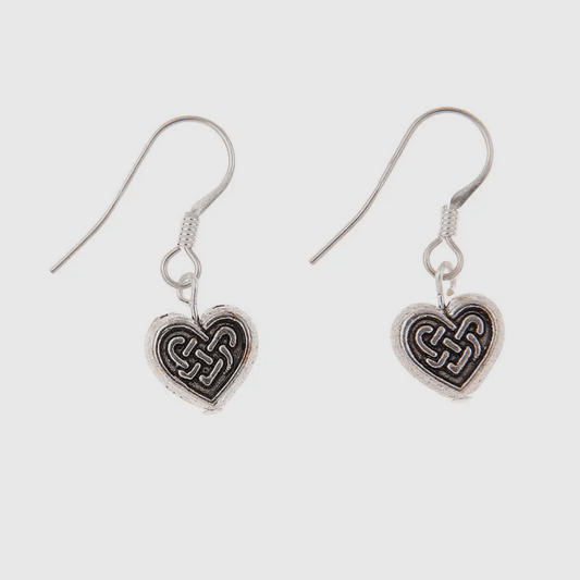 Celtic heart earrings