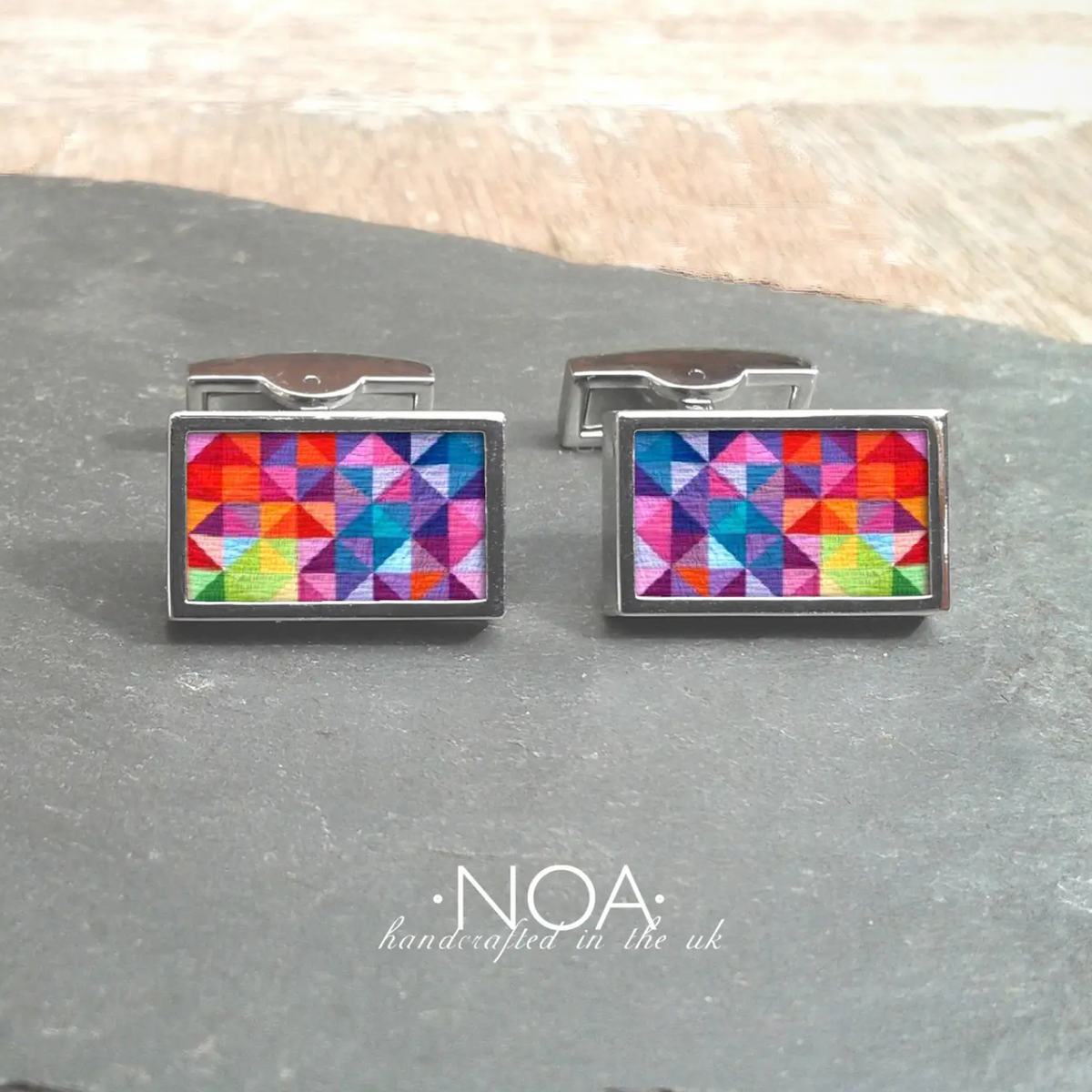 Ceramic inlay cufflinks qulit
