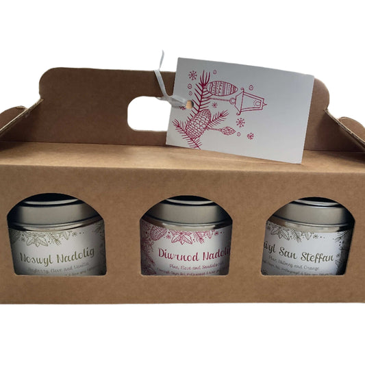 Christmas candle gift set | Gifts of Wales 