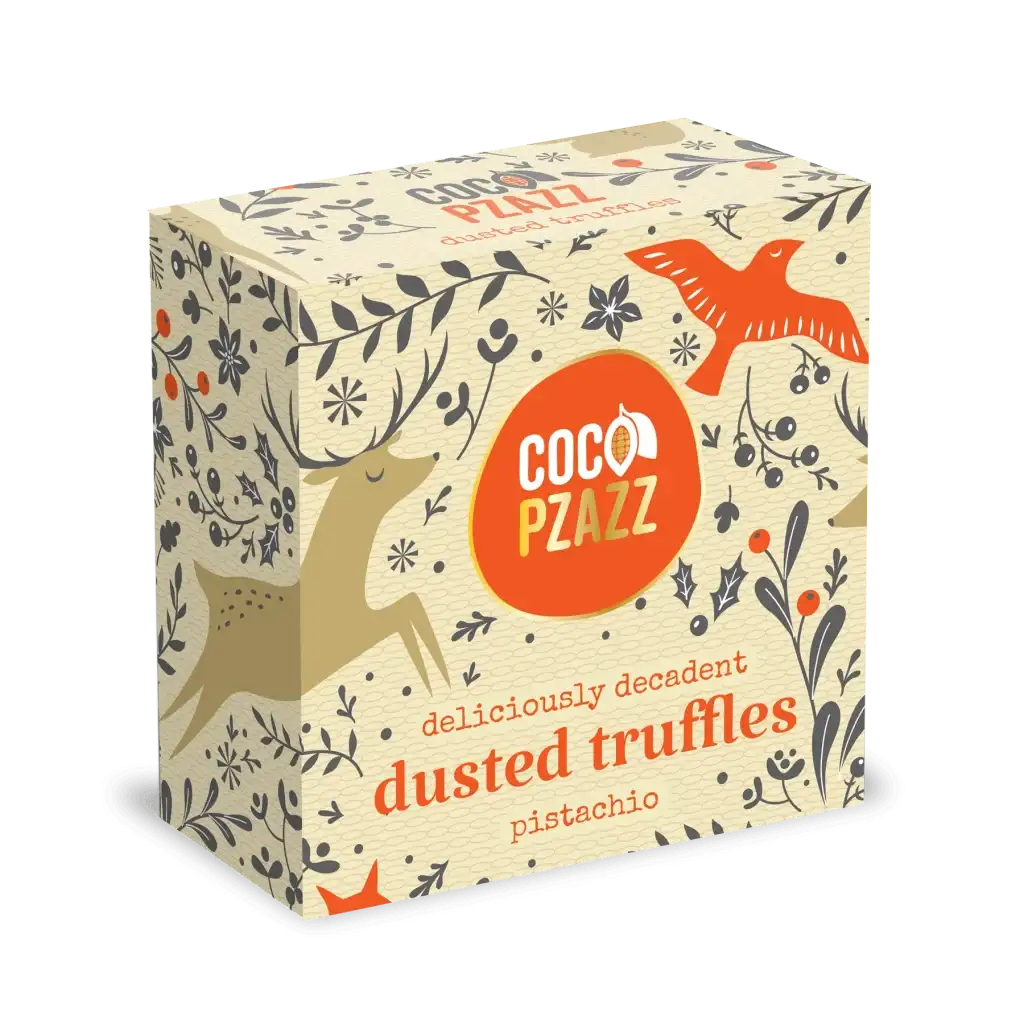 Christmas dusted pistachio truffles 