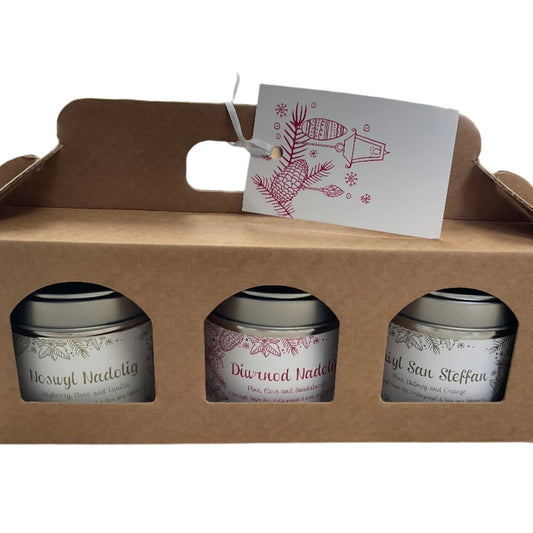 Christmas candle gift set | Gifts of Wales 