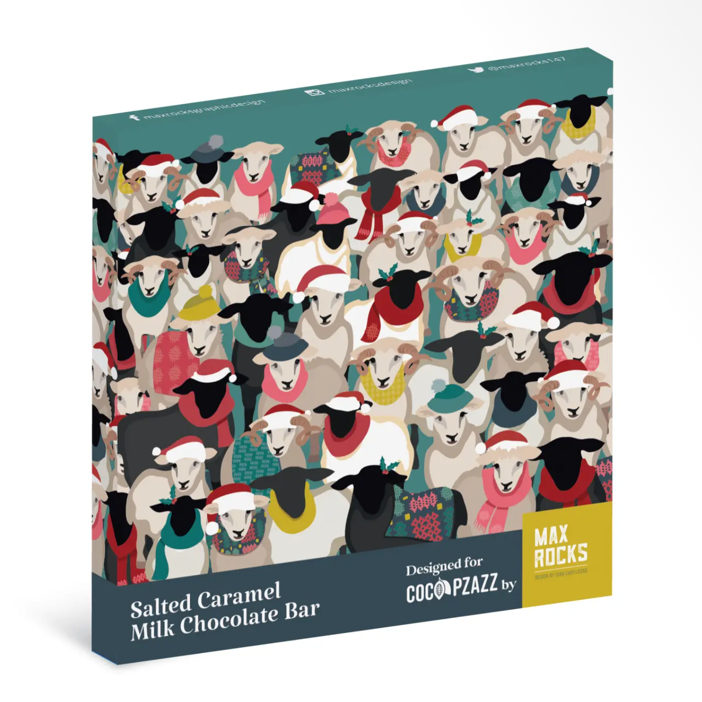 Christmas salted caramel milk chocolte bar