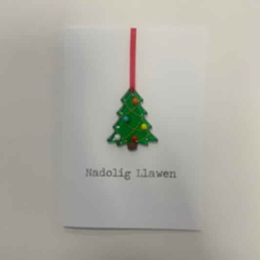 Christmas tree decoration card