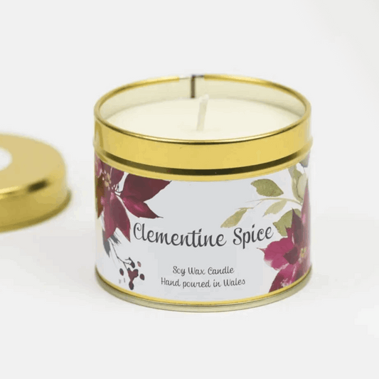 Clementine spice tin candle
