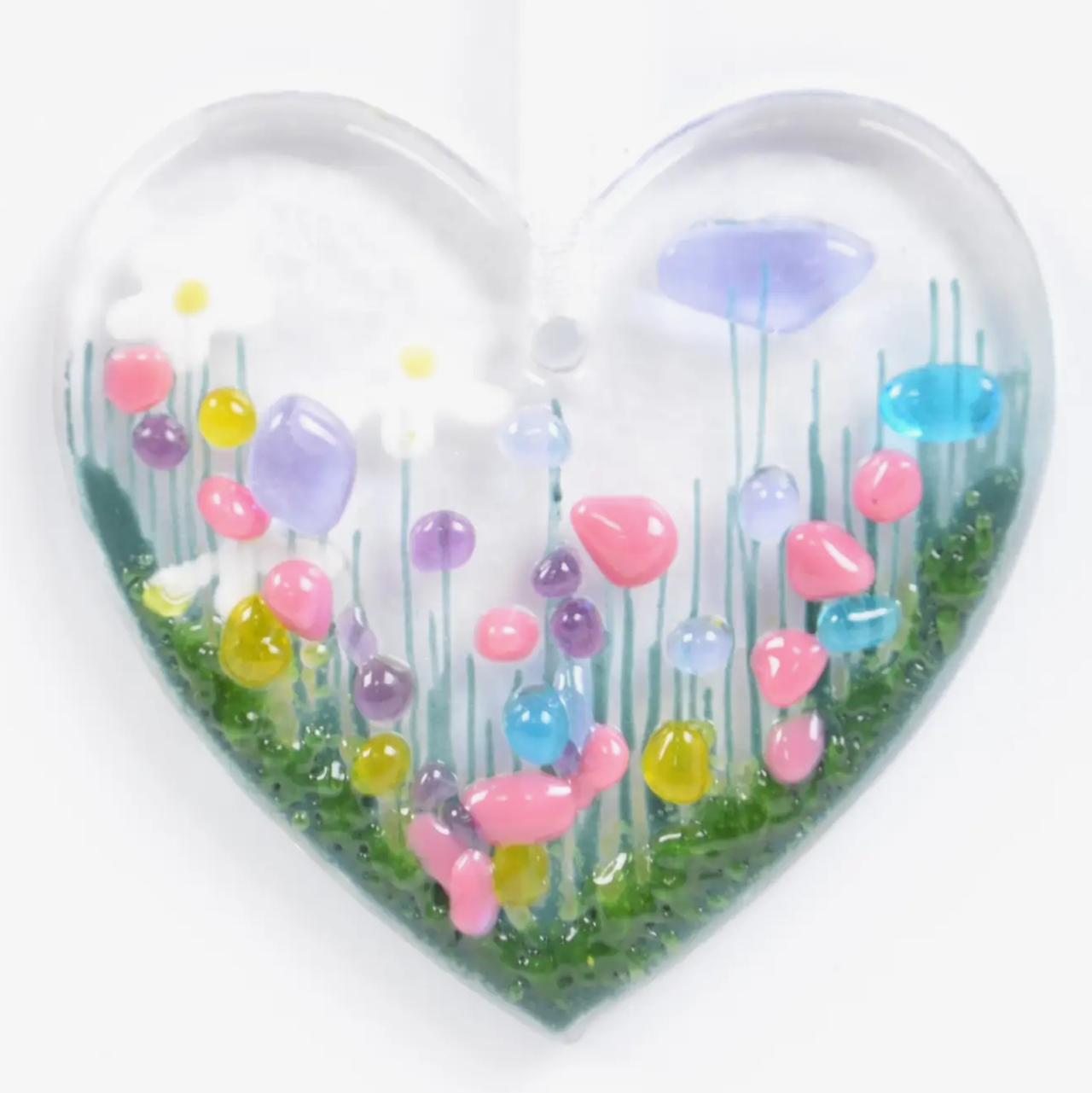 Congratulations fused glass decoration card 