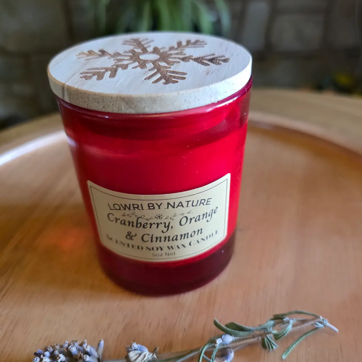 Cranberry orange and cinnamon candle