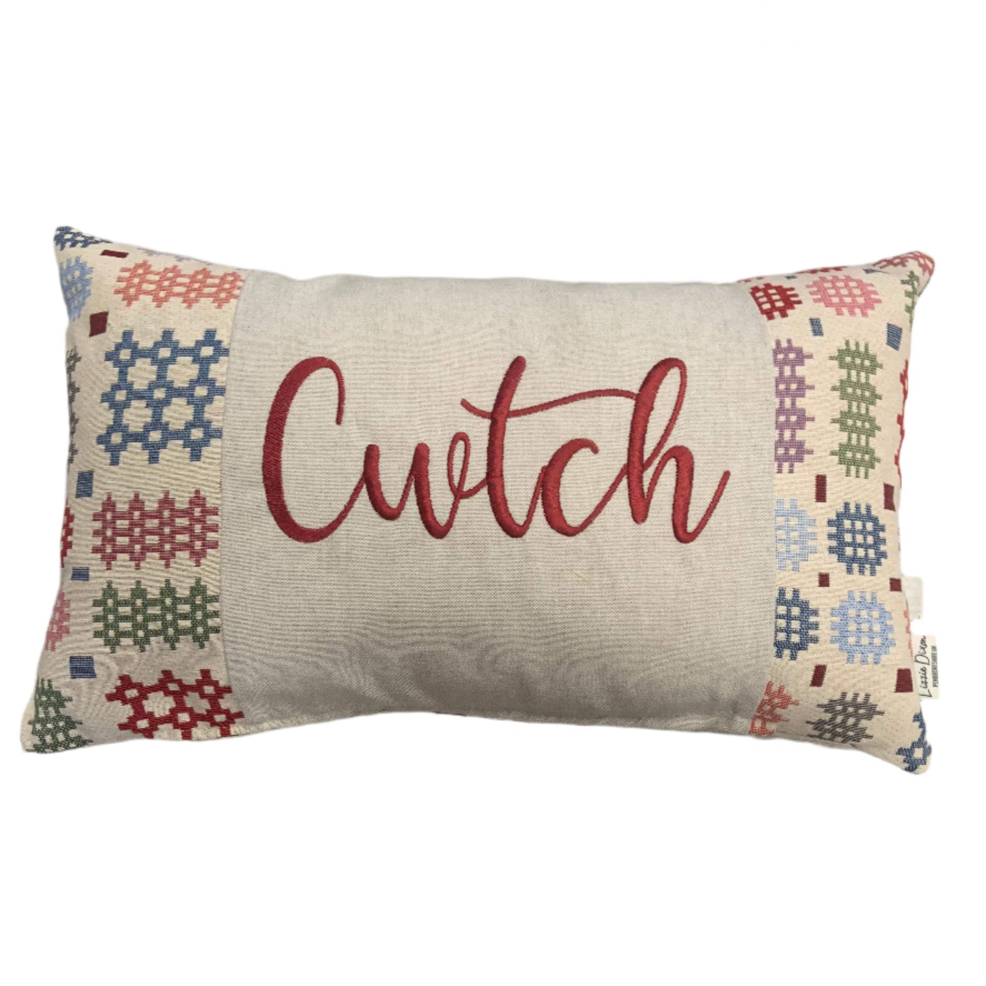 Cwtch Welsh tapestry design cushion