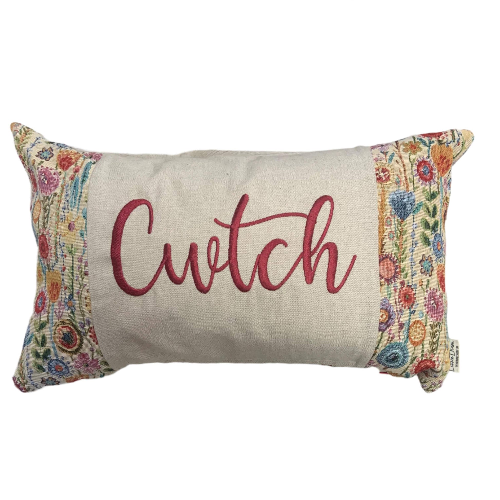 Cwtch cushion- wildflower tapestry design