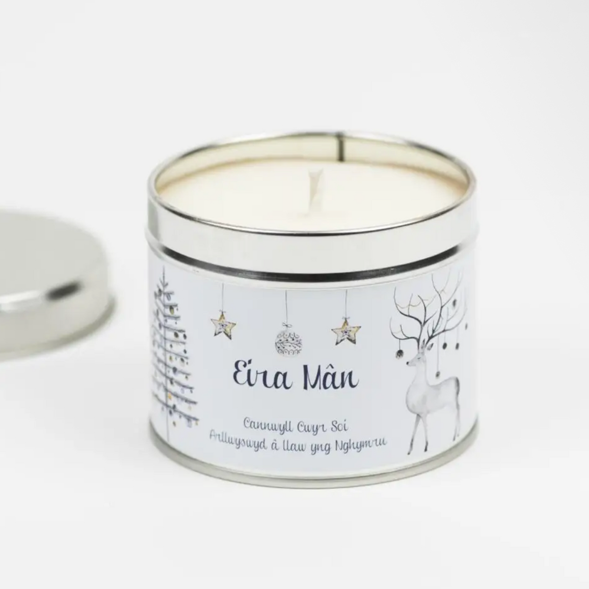 Eira mân silver tin candle