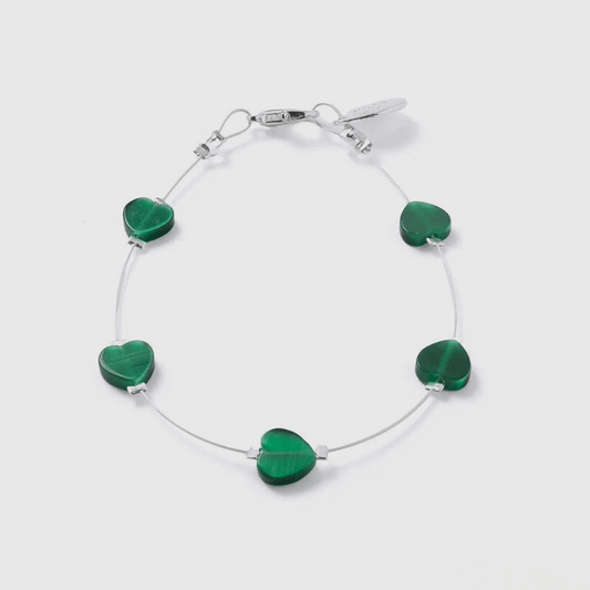 Emerald heart bracelet