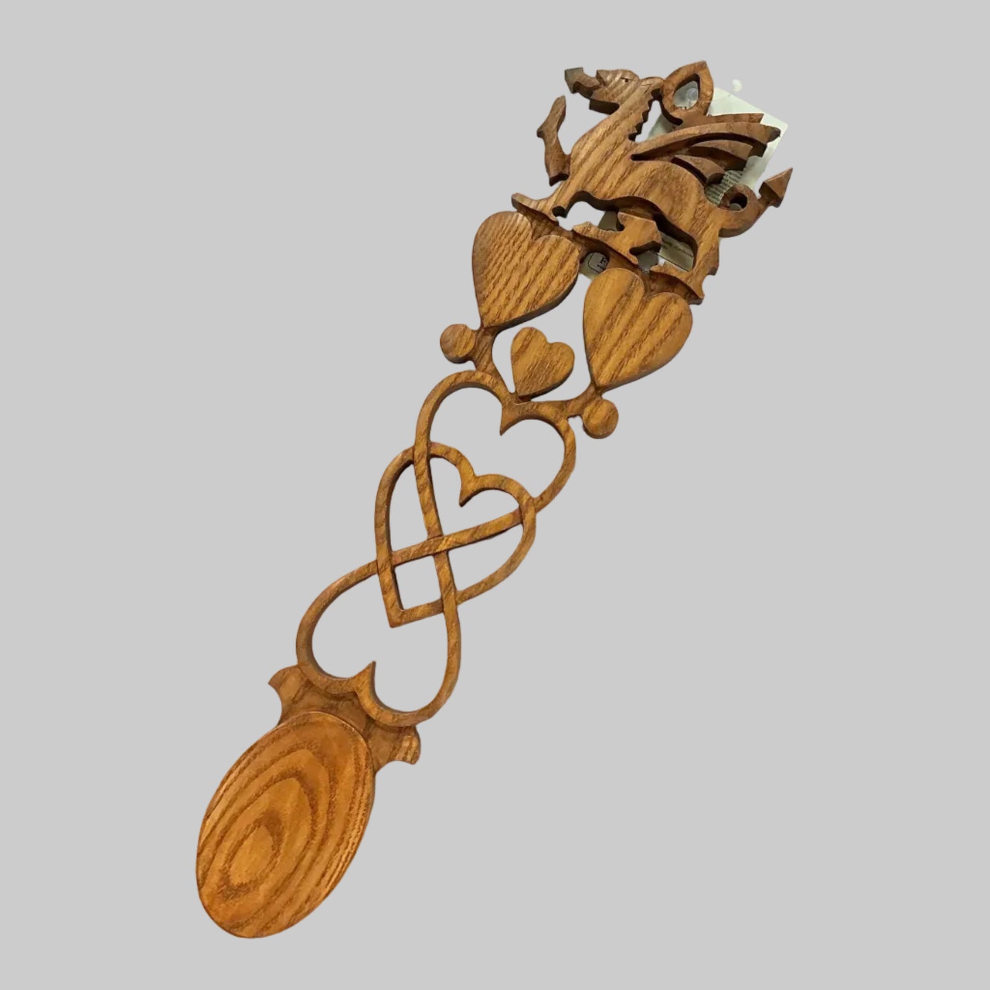 Extra large 18 inch lovespoon with dragon and hearts