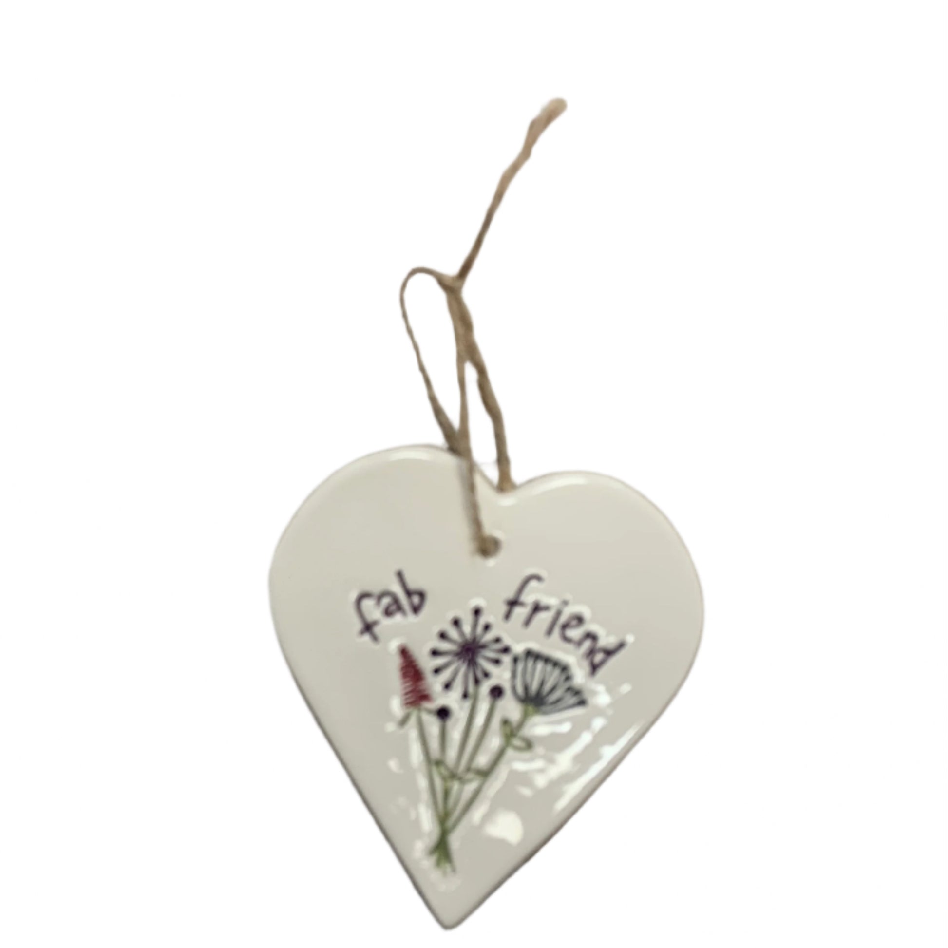 Fab friend ceramic heart | Gifts of Wales