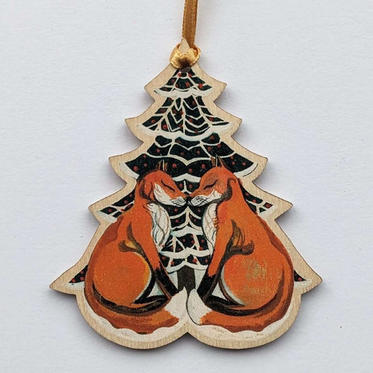 Foxes Christmas decoration