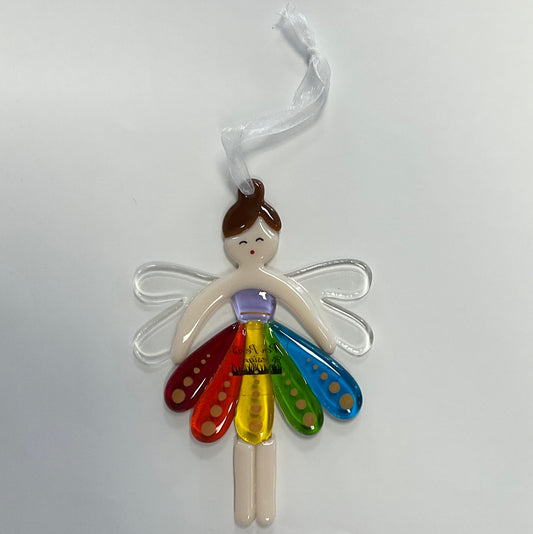 Fused glass rainbow fairy | Gifts of Wales