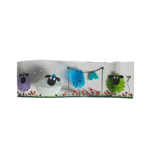 Fused glass sheep wave| Gifts of Wales